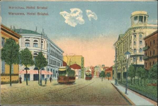 Warszawa Warschau Hotel Bristol Strassenbahn