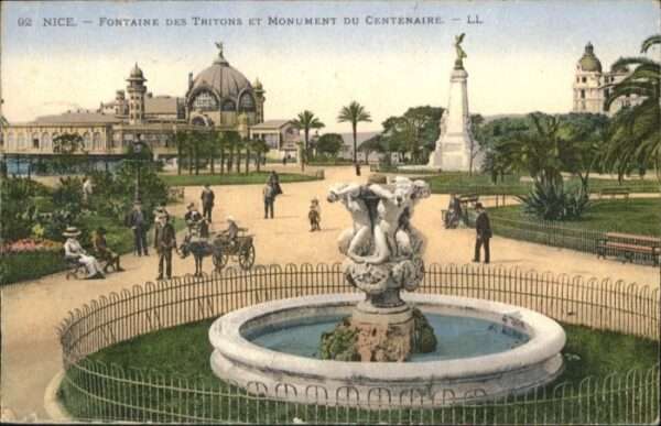 Nice Alpes Maritimes Nice Fontaine Tritons Monument Centenai