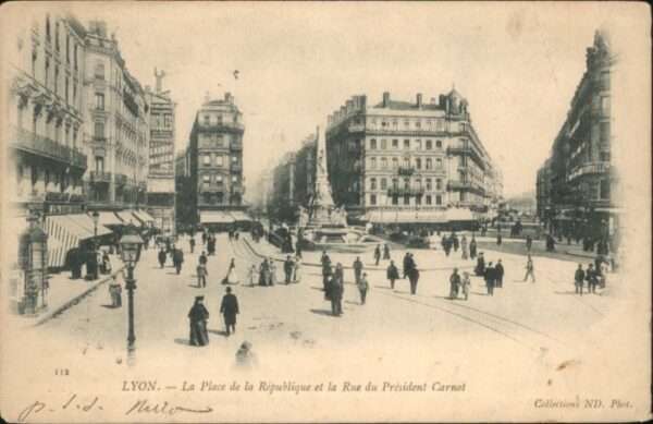 Lyon France Lyon Place Republique Rue President Car