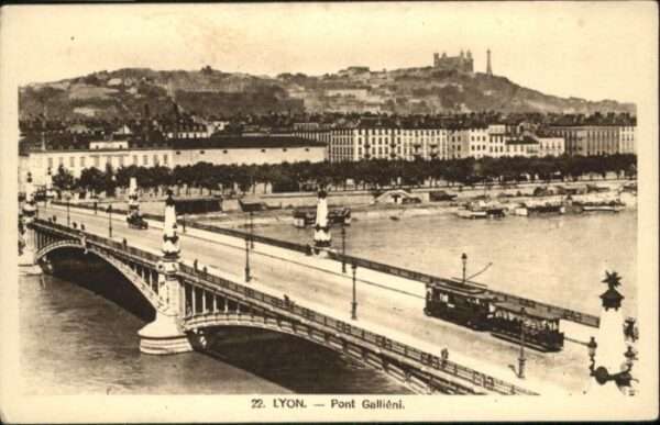 Lyon France Lyon Pont Gallieni Strassenbahn