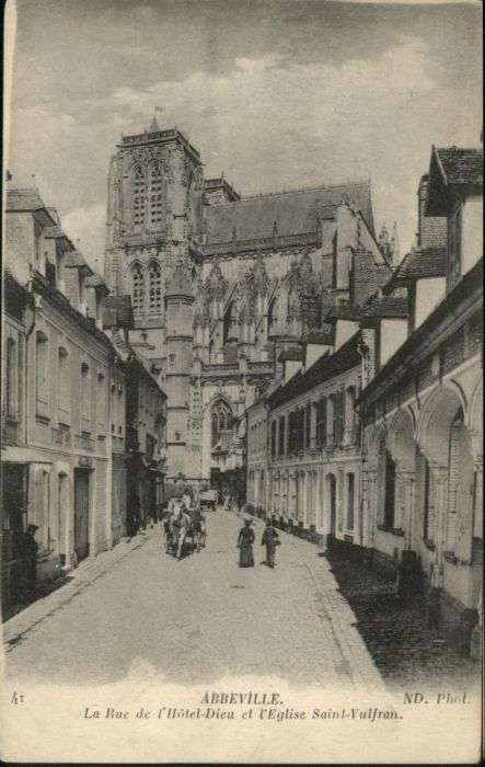 Abbeville 80 Somme Abbeville Rue Hotel Dieu Eglise Kirche