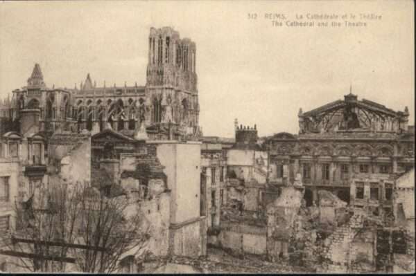 Reims Champagne Ardenne Reims Cathedrale Theatre Zerstörung