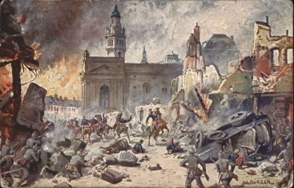 Lille Nord Lille Soldaten Zerstörung Künstler W. B