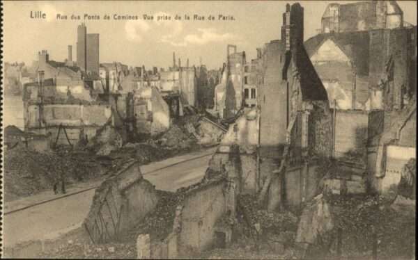 Lille Nord Lille Rue Ponts Comines Rue Paris Zerst