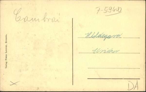 Cambrai [handschriftlich] Boulevard Faidherbe B – Bild 2
