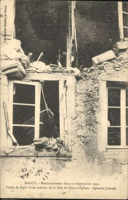 Nancy Lothringen Nancy Bombardement Maison Rue Quatre-Eg