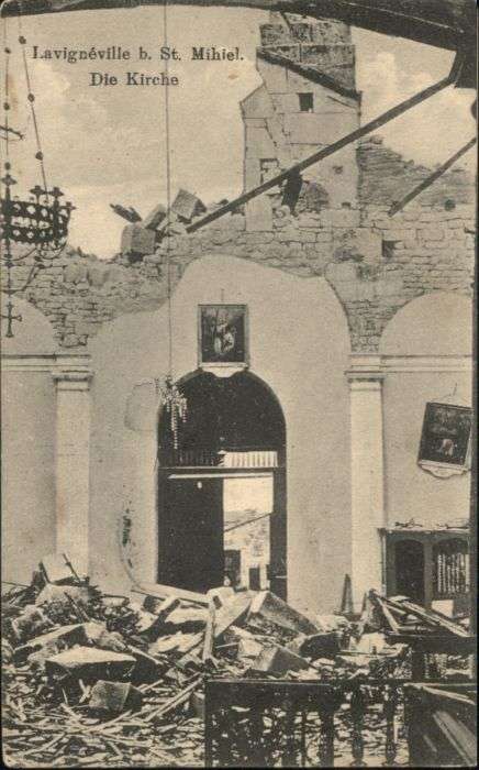 Lavigneville bei Saint Mihiel Kirche Zerstörung