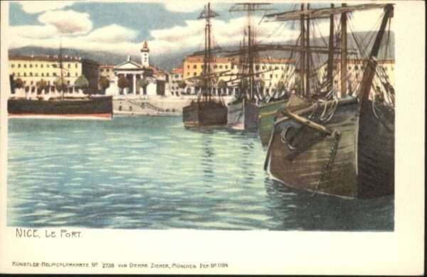 Nice Alpes Maritimes Nice Port Litho