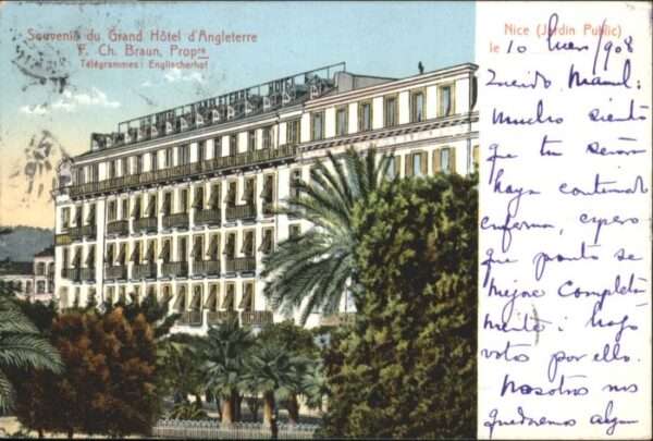 Nice Alpes Maritimes Nice Jardin Public Grand Hotel Angleter