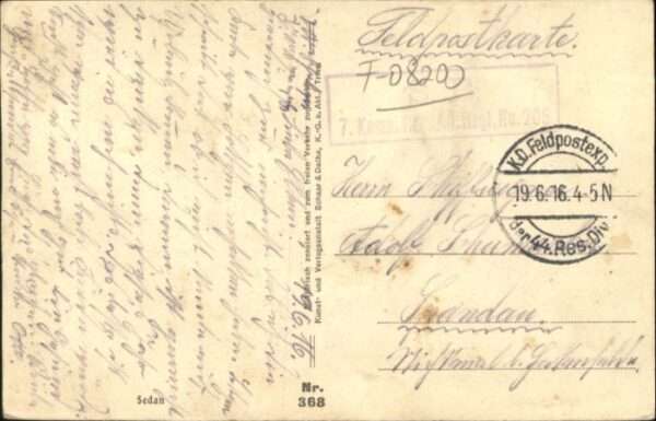 Sedan Ardennes Sedan [handschriftlich] Stadthaus Solda – Bild 2
