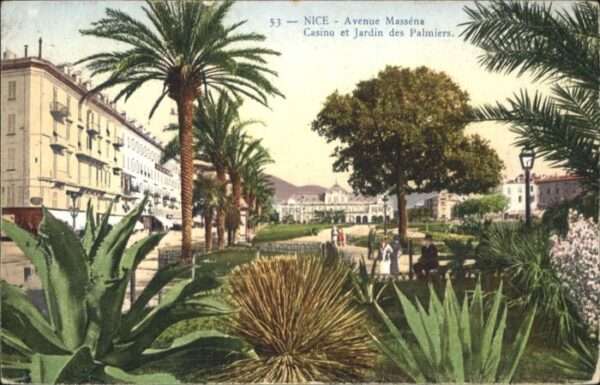 Nice Alpes Maritimes Nice Avenue Massena Casino Jardin Palmi