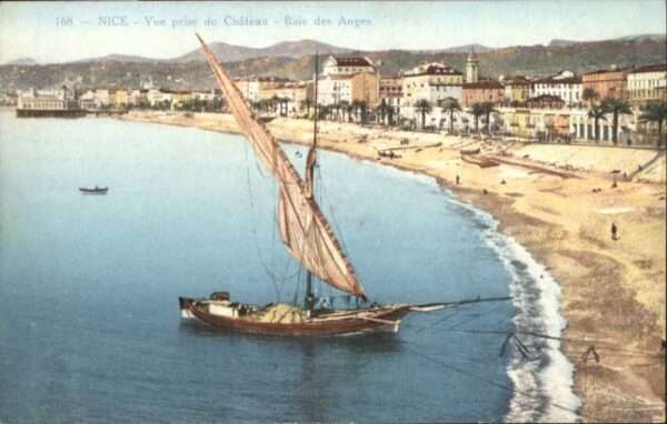 Nice Alpes Maritimes Nice Chateau Baie Anges Segelboot