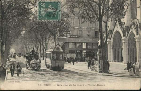 Nice Alpes Maritimes Nice Avenue Gare Notre-Dame Strassenbah