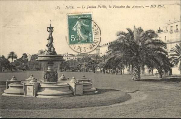 Nice Alpes Maritimes Nice Jardin Public Fontaine Amours