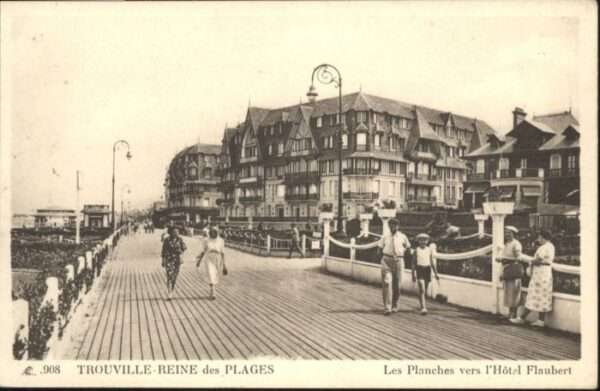 Trouville Reine Plages Planches Hotel Flaubert