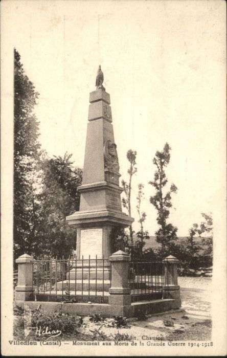 Villedieu Cantal Cantal Monument Grand Guerre