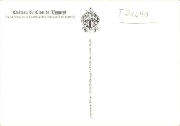 Vougeot Fliegeraufnahme Chateau Clos – Bild 2