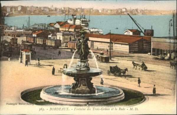 Bordeaux Fontaine Trois-Graces Rade