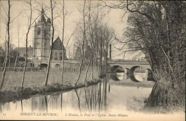 Nogent-le-Rotrou Huisne Pont Eglise Saint-Hilaire