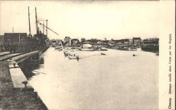 Chauny Aisne Bateaux Coules Anglais