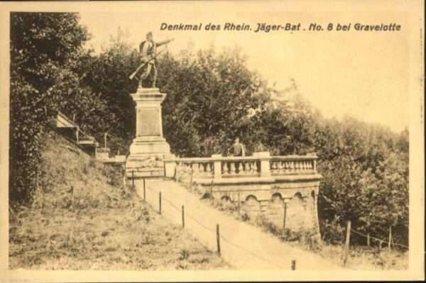 Gravelotte Moselle Denkmal Rhein. Jäger-Bataillon Nr. 8