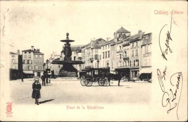 Chalons Marne Place Republique Pferd Kutsche