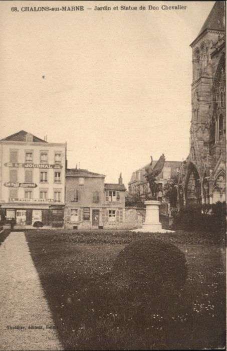 Chalons Marne Jardin Statue Don Chevalier