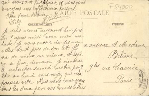 Nancy Lothringen Nancy [handschriftlich] Clinique Rue Sa – Bild 2