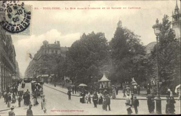 Toulouse Haute-Garonne Strassenbahn Rue Alsace Lorraine Square