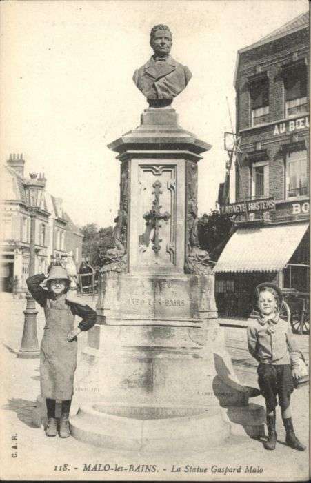Malo-les-Bains Statue Gaspard Malo
