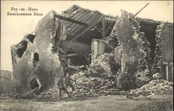 Fey-en-Haye Haus Zerstörung Soldaten
