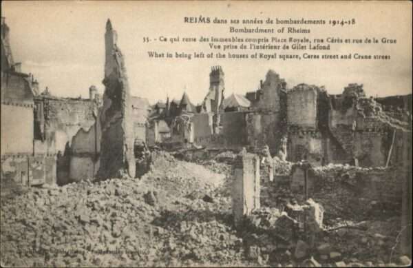 Reims Champagne Ardenne Reims Bombardment Zerstörung