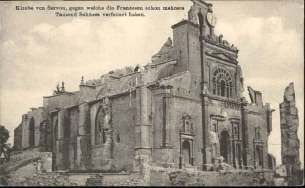 Servon Manche Kirche Zerstörung