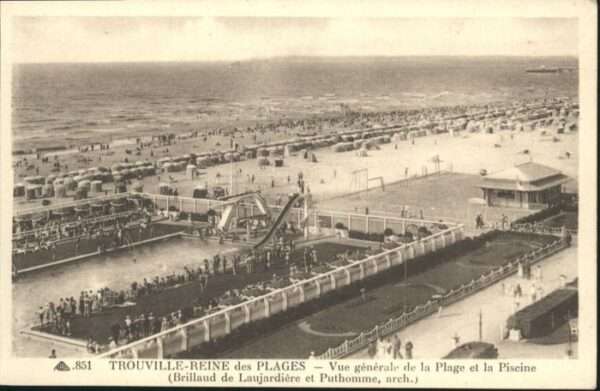 Trouville Reine Plages Piscine Rutschbahn Schwimm