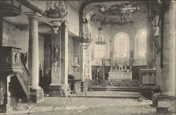 Apremont-la-Foret Kirche Zerstörung