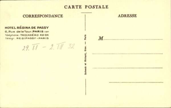 Paris Hotel Regina de Passy Rue de la Tour – Bild 2
