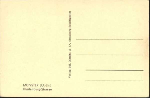 Munster Haut Rhin Elsass Münster Elsass Hindenburg-Strasse – Bild 2