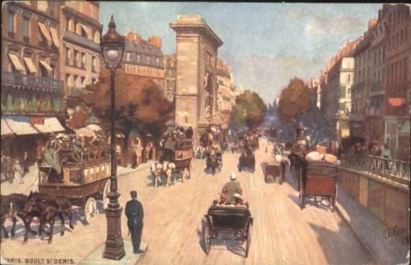 Paris Boulevard Saint-Denis Kutsche Pferd