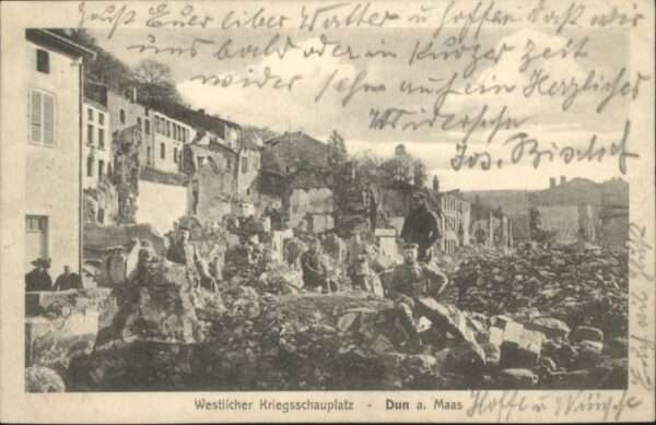 Dun-sur-Meuse Dun Maas Zerstörung