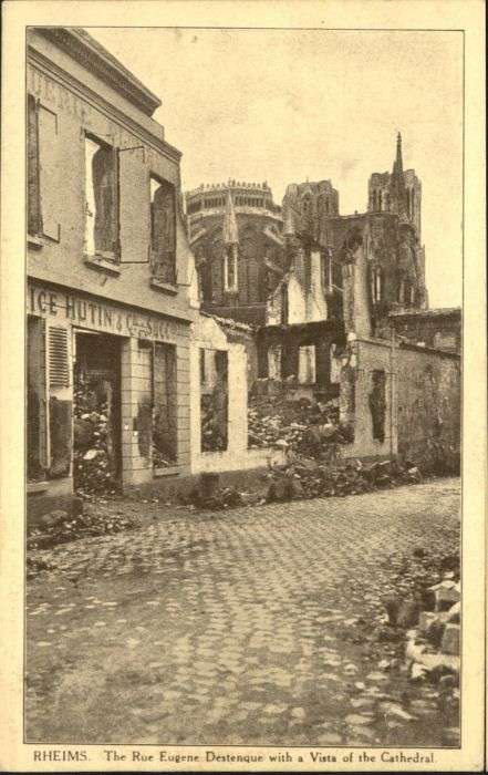 Rheims Reims  Rue Eugene Destenque Cathedrale