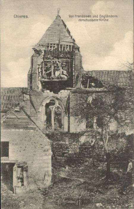 Chivres-en-Laonnois Kirche Zerstörung