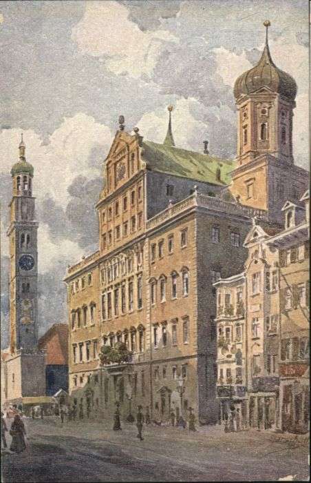 Marschall Vinzenz Augsburg Künstler J. Marschall Rathaus