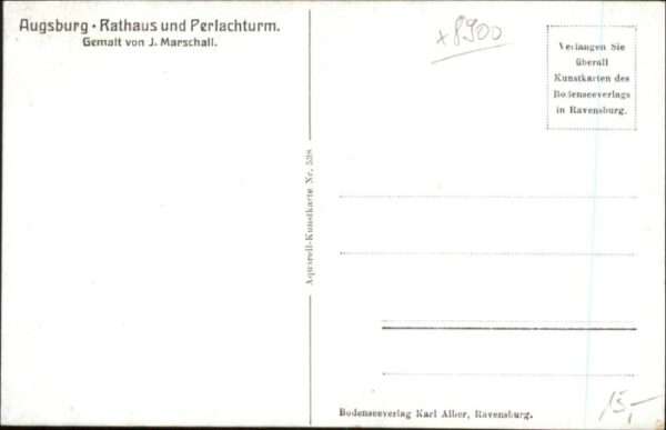 Marschall Vinzenz Augsburg Künstler J. Marschall Rathaus – Bild 2