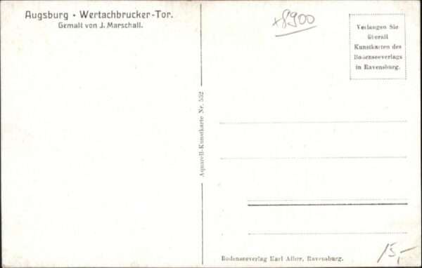 Marschall Vinzenz Augsburg Künstler J. Marschall Wertachb – Bild 2