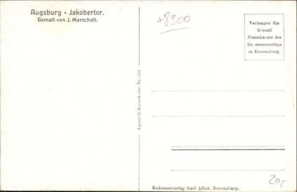 Marschall Vinzenz Augsburg Künstler J. Marschall Jakobert – Bild 2