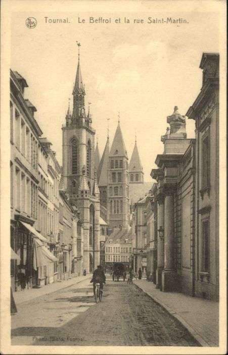 Tournai Hainaut Tournai Beffroi Rue Saint-Martin