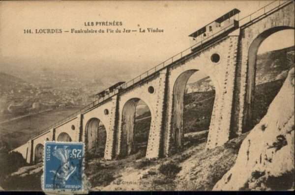 Lourdes Hautes Pyrenees Lourdes Zahnradbahn Funiculaire Pic Jer