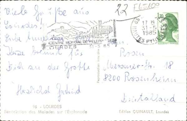 Lourdes Hautes Pyrenees Lourdes Benediction Malades – Bild 2
