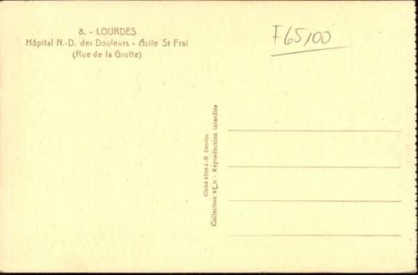 Lourdes Hautes Pyrenees Lourdes Hopital Notre-Dame Douleurs – Bild 2
