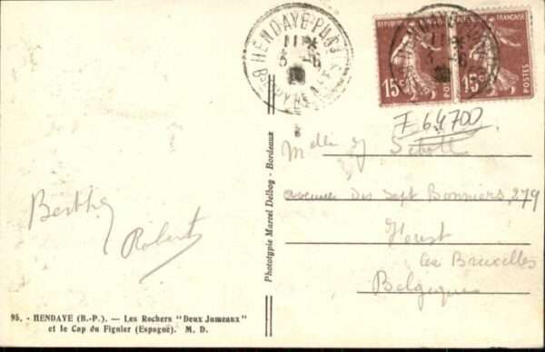 Hendaye Pyrenees Atlantiques Rochers Deux Jumeaux Cap Fignier – Bild 2